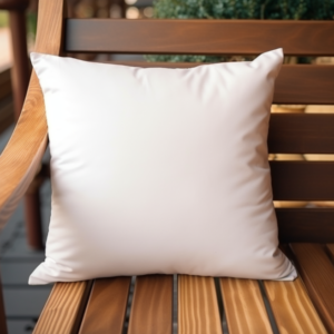White Square Mockup Pillow